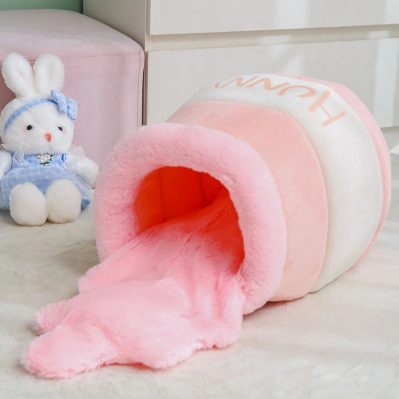 Tarro de Miel, cama cueva para gatos, medidas del producto