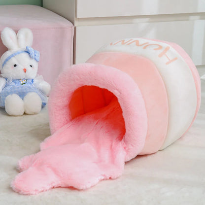 Tarro de Miel, cama cueva para gatos, medidas del producto