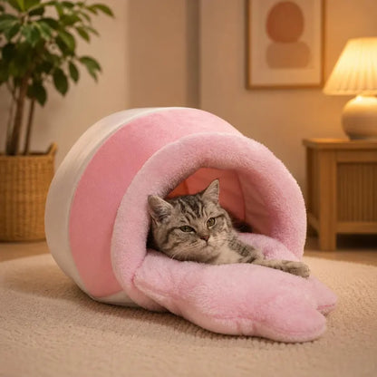Gato tumbado dentro del Tarro de Miel rosa